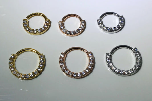 Jewelled Twist Ring 1mm(18g)
