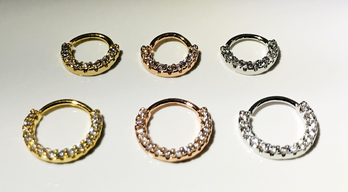 Jewelled Twist Ring 1mm(18g)