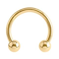 Gold Zircon Circular Barbell