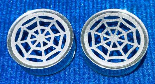 Surgical Steel Spider Web Flesh Tunnel (Threaded)