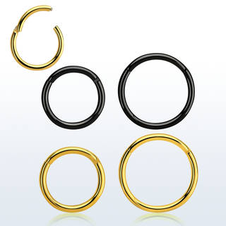 Hinged Segment Ring - 1mm(18g) Steel, Titanium, Rainbow, Black, Gold & Rose Gold