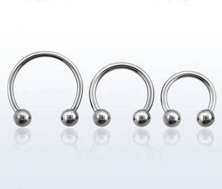 Titanium Circular Barbell 2mm(12g) External Thread
