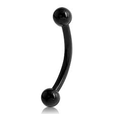 Black PVD Curved Barbell