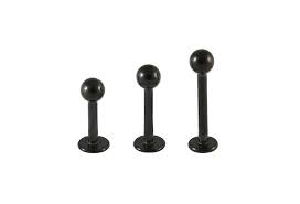 Black PVD Labret Stud