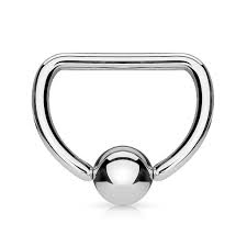 Surgical Steel D-Ring