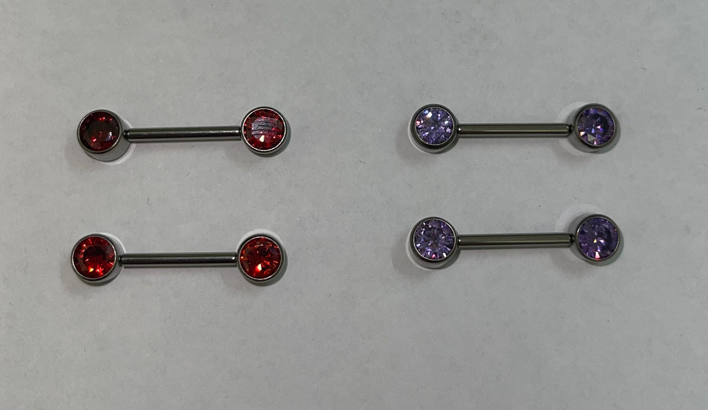 Titanium Threadless Nipple Barbells