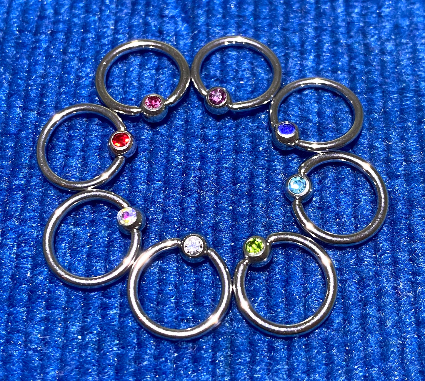 Surgical Steel Jewelled BCR