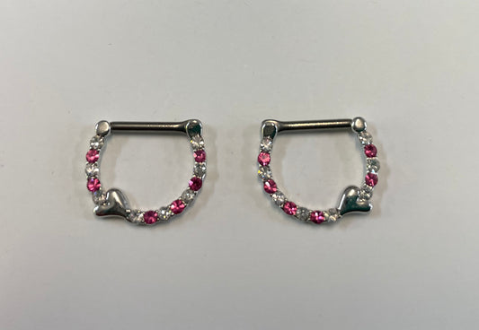 String of Hearts Clickers - pink or red