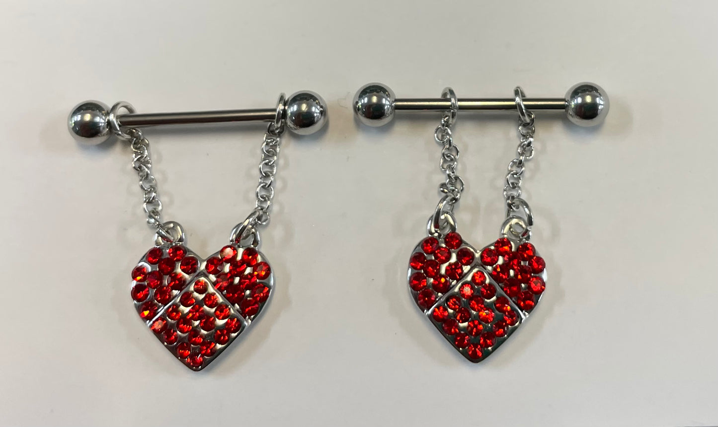 Heart Chain Nipple Bar