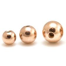 Gold Zircon Threaded Ball
