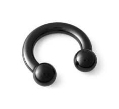 Black PVD Large Gauge Circular Barbell