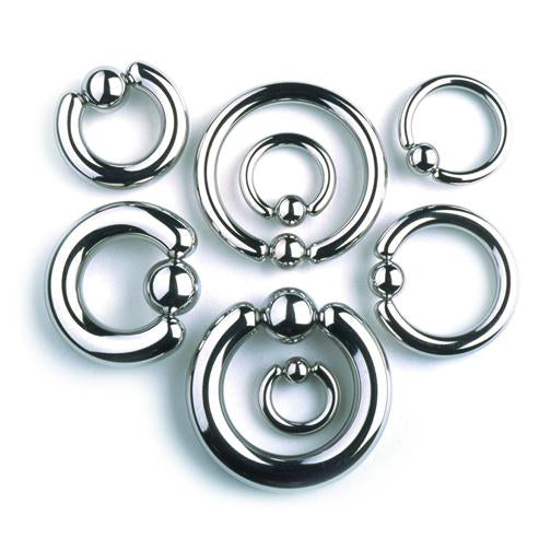 Large Gauge Surgical Steel Ball Closure Ring