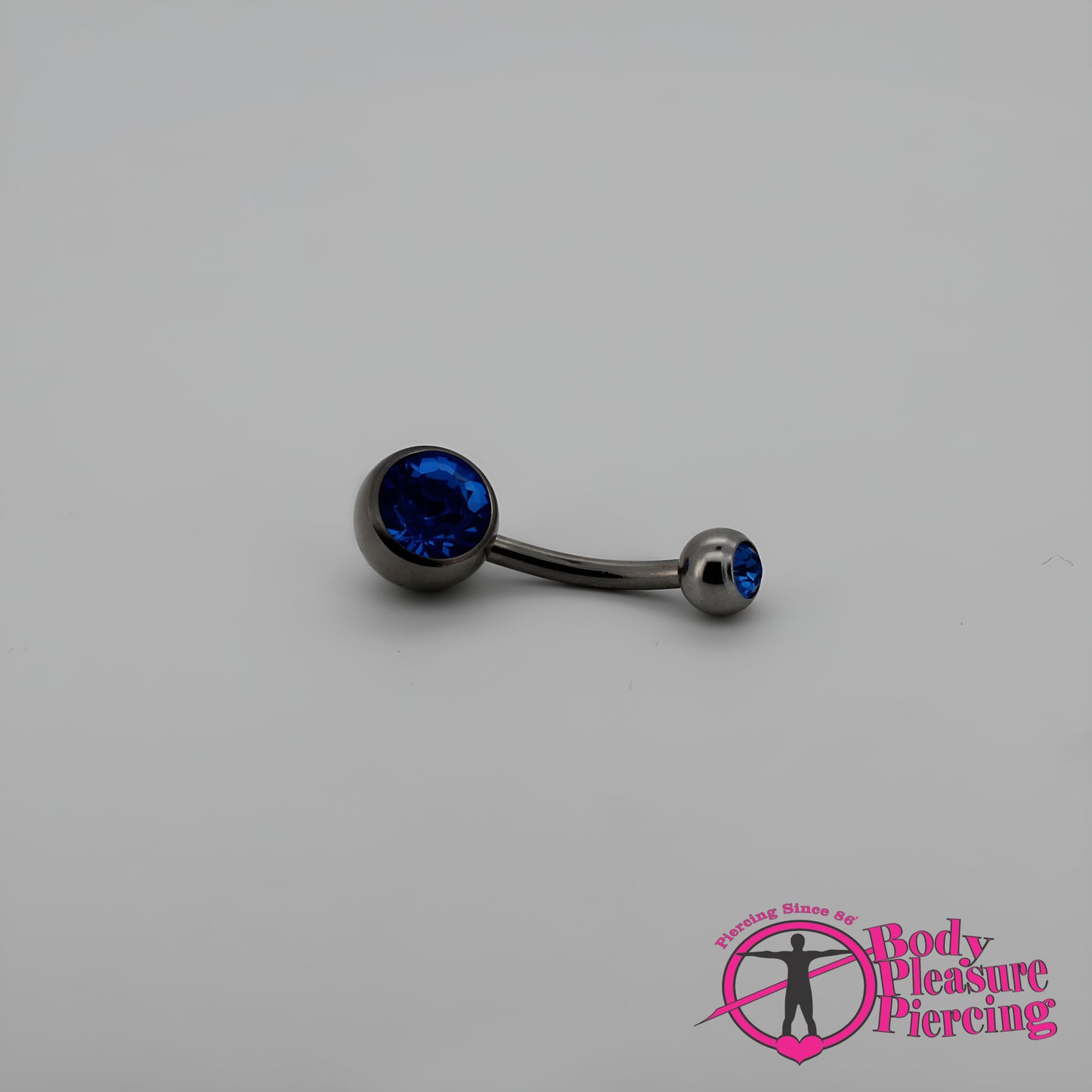 Titanium Jewelled Navel Stud 1.6(14g) x 10mm