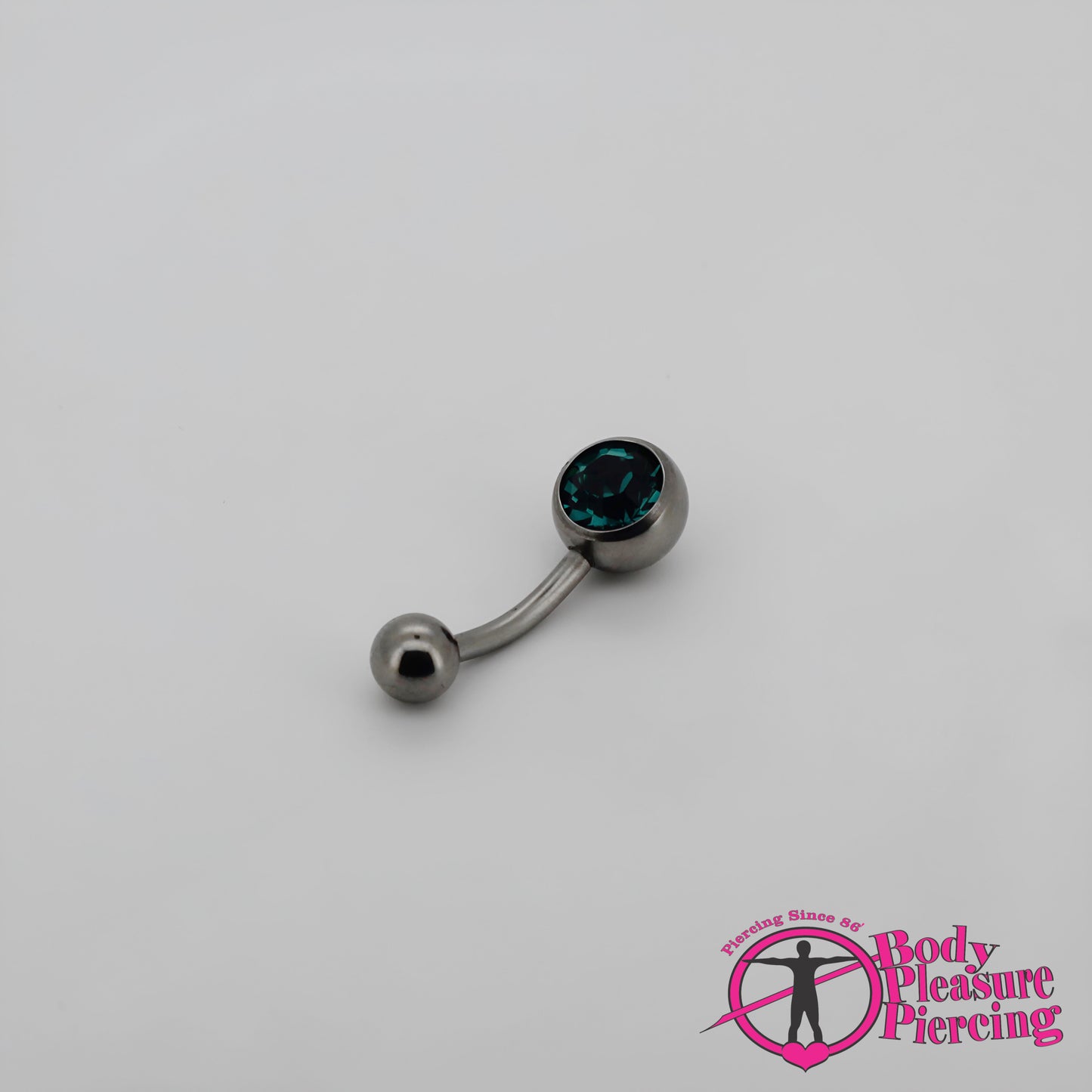 Titanium Jewelled Navel Stud 1.6(14g) x 10mm