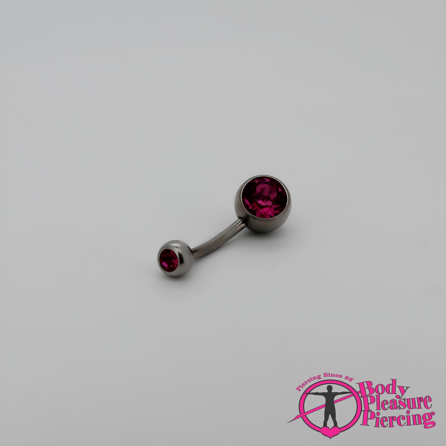 Titanium Jewelled Navel Stud 1.6(14g) x 10mm