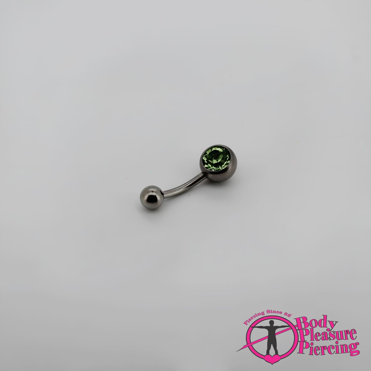 Titanium Jewelled Navel Stud 1.6(14g) x 10mm