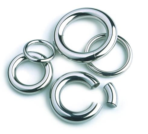 Large Gauge Surgical Steel Segment Ring