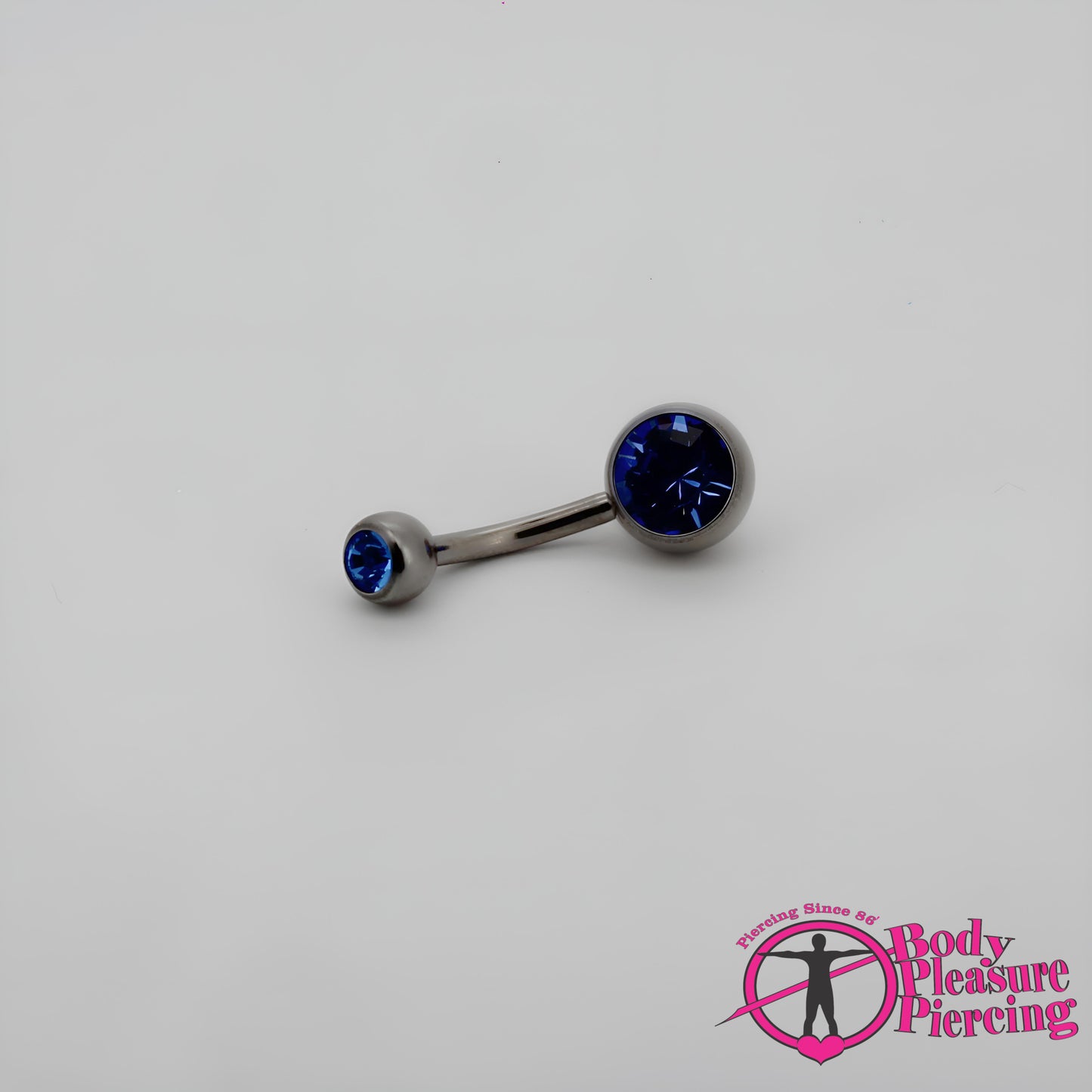 Titanium Jewelled Navel Stud 1.6(14g) x 10mm