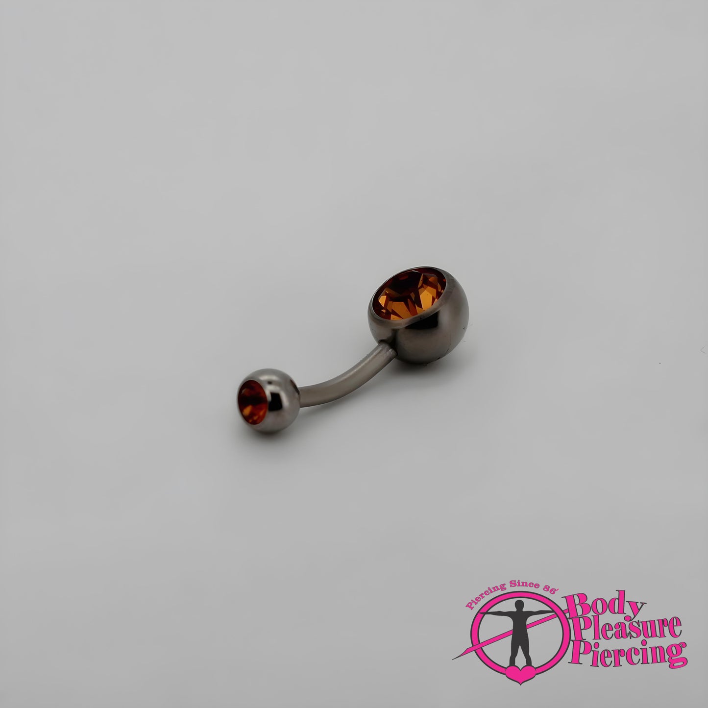 Titanium Jewelled Navel Stud 1.6(14g) x 10mm