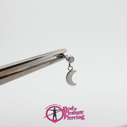 Pendant Moon Ti Int. Labret stud