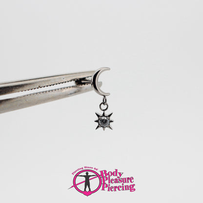 Pendant Moon Ti Int. Labret stud