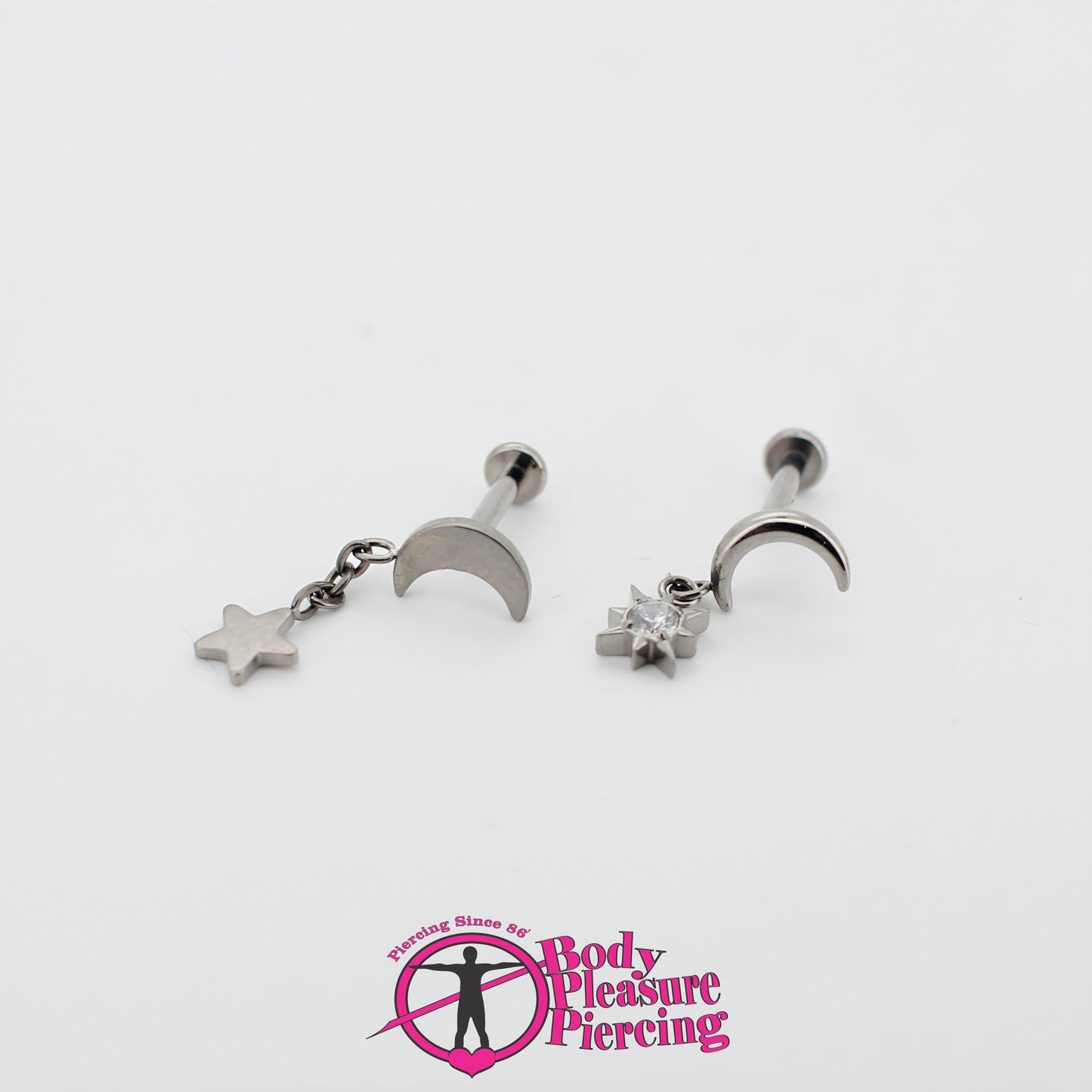 Pendant Moon Ti Int. Labret stud