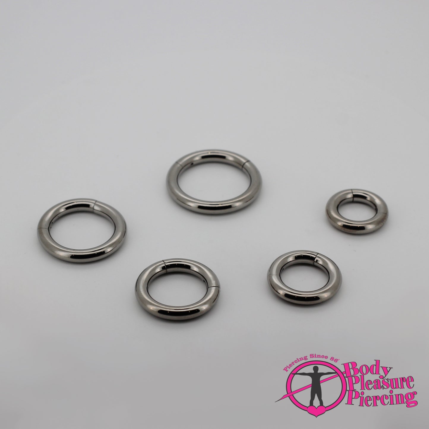 Hinged Segment Rings - Large Gauge 3mm(8g)-10mm(00g) Titanium & Steel