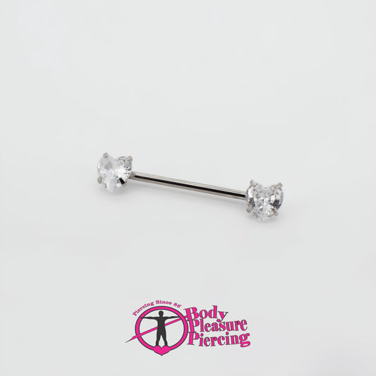 Heart End Nipple Bar - 1.6mm(14g)