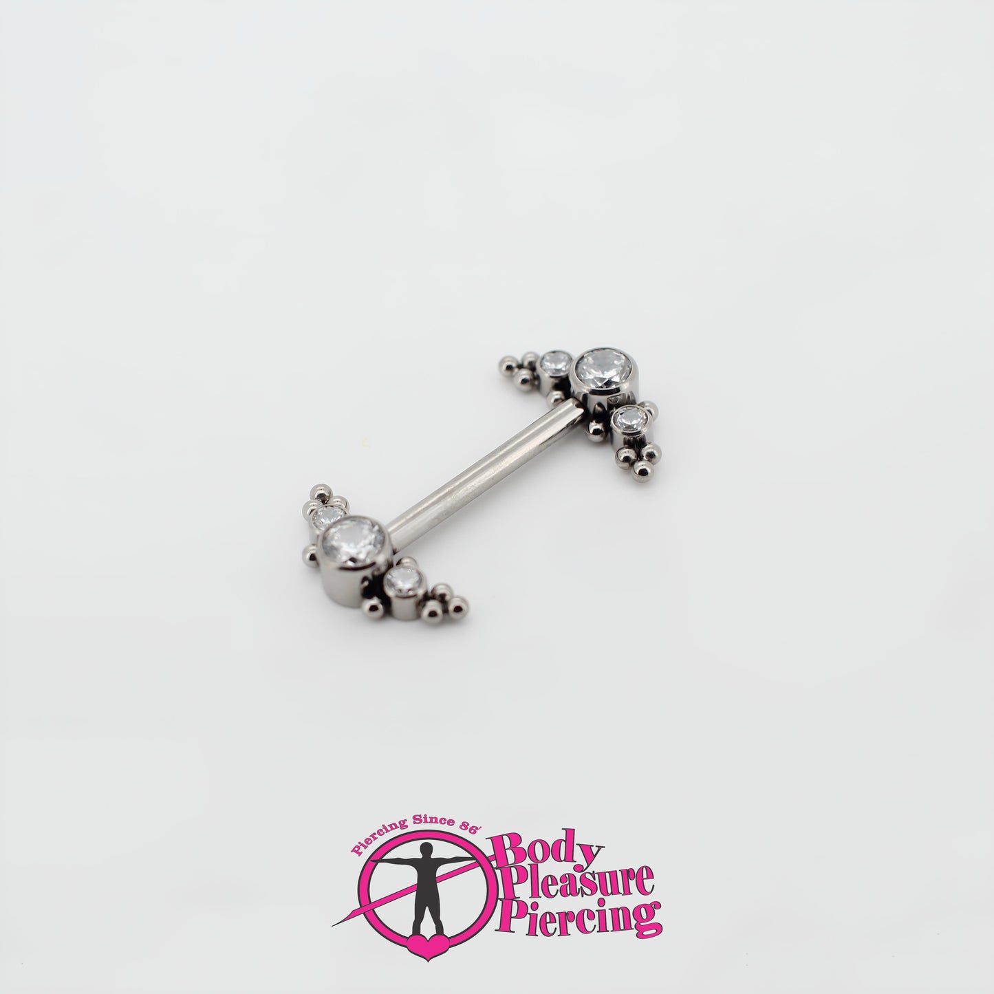 Int. Crystal Nipple Bar - 1.6mm(14g)