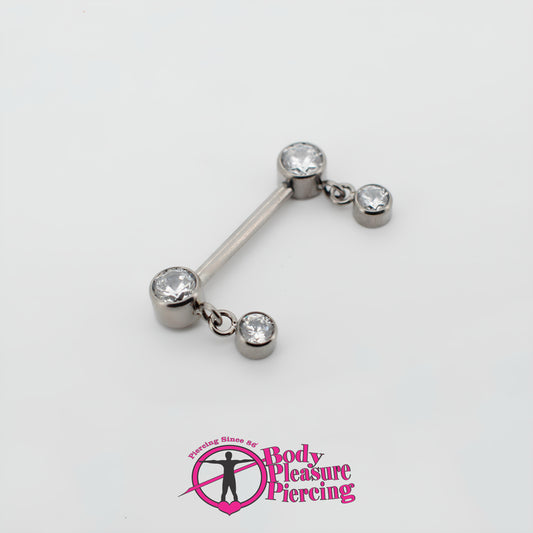 Dangly Crystal Int. Nipple Bar