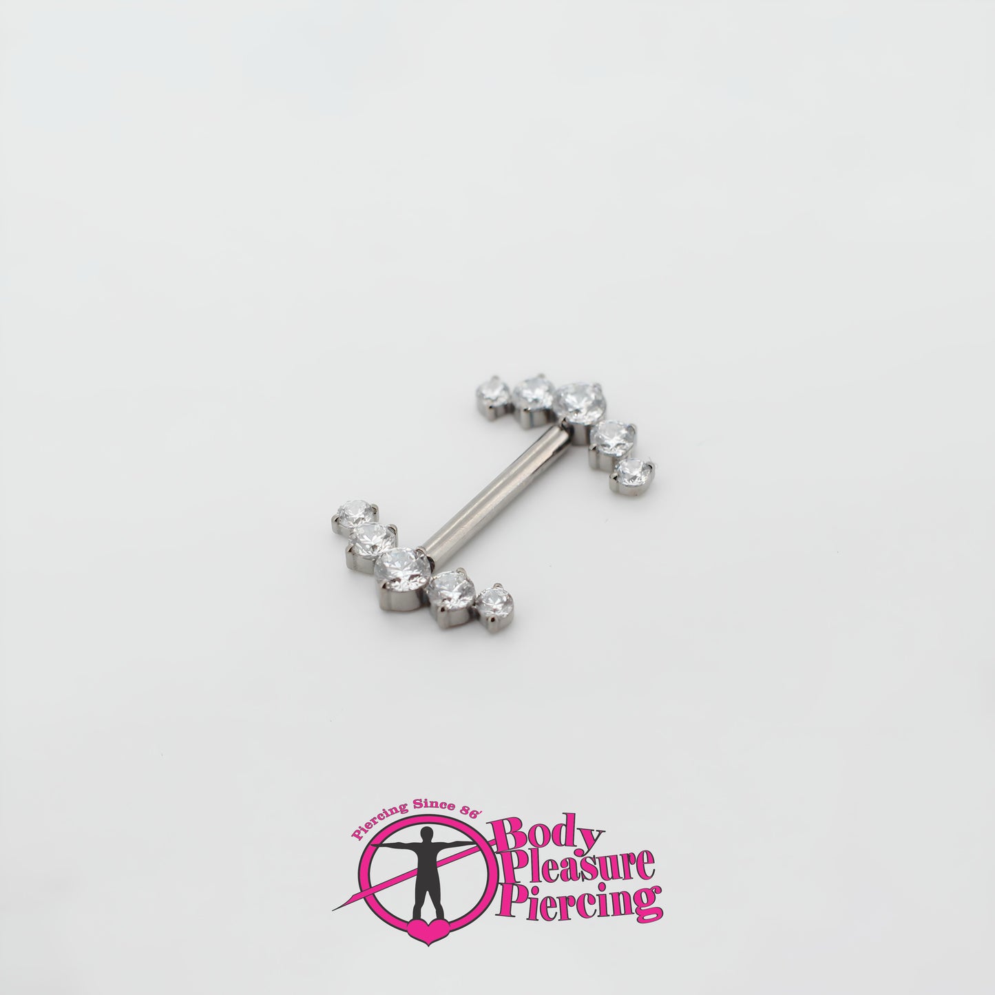 Int. Crystal Nipple Bar - 1.6mm(14g)