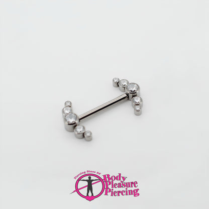 Int. Crystal Nipple Bar - 1.6mm(14g)