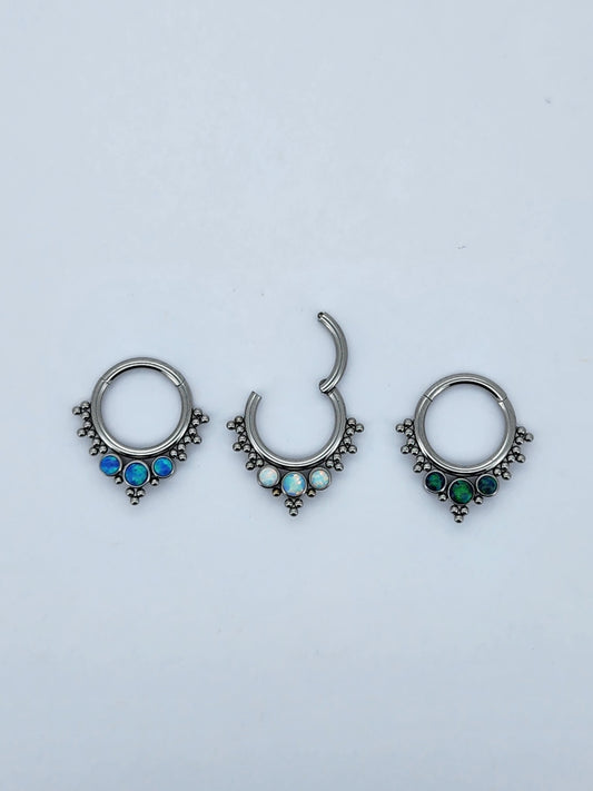 Natasha Opal Hinged Ring