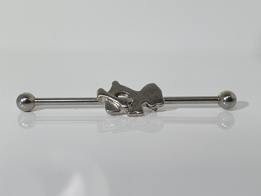 Dog with Bone Industrial Barbell