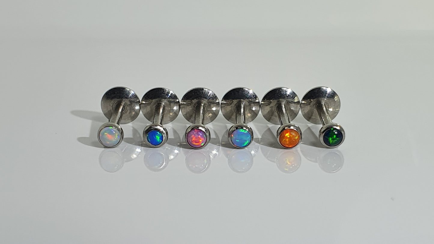 Opal Labret Stud 1.2mm(16g)