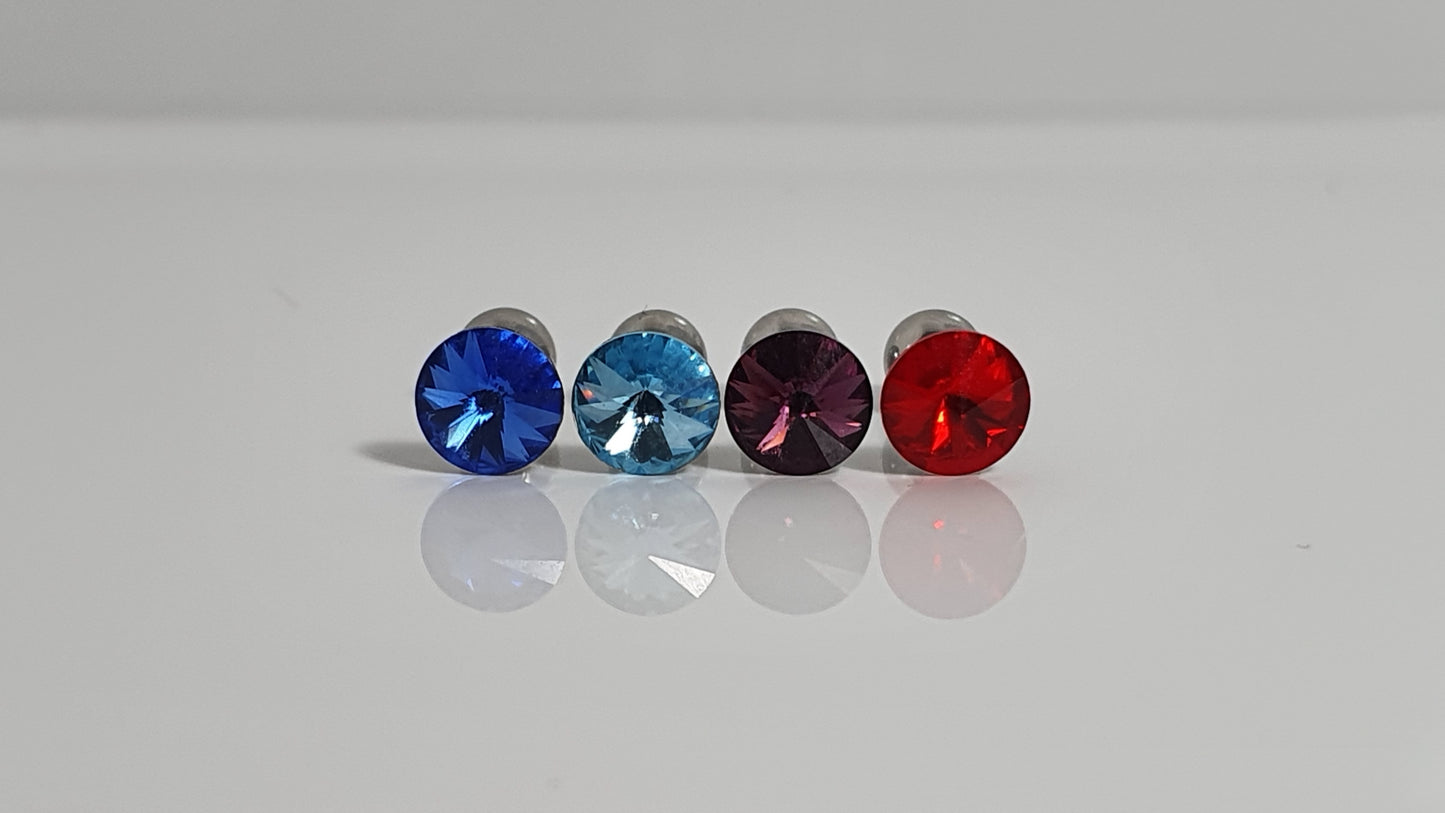 Large Cubic Zirconia Helix Bar 1.2mm(16g) - 12 colours