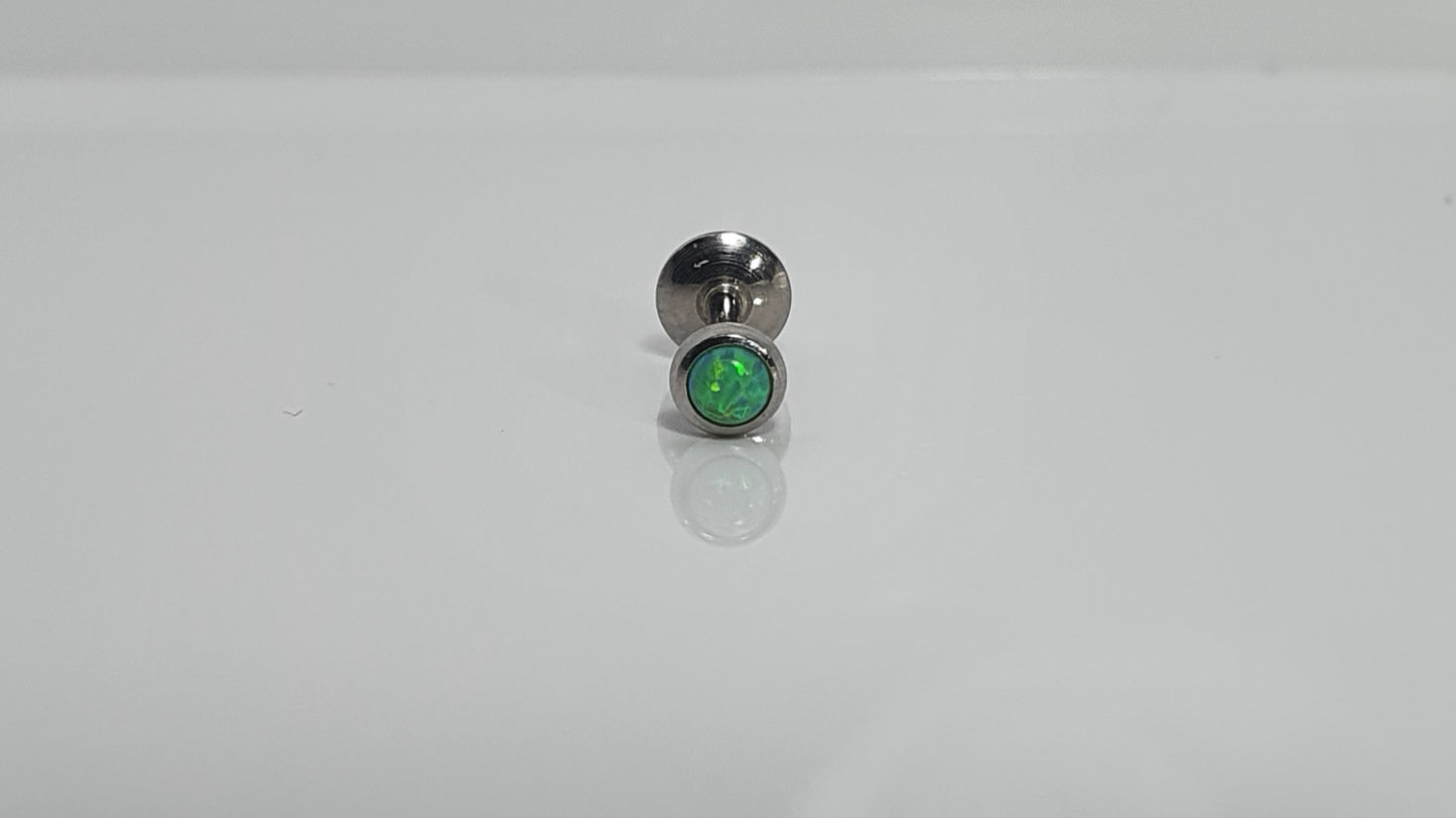 Threadless Opal Labret Stud