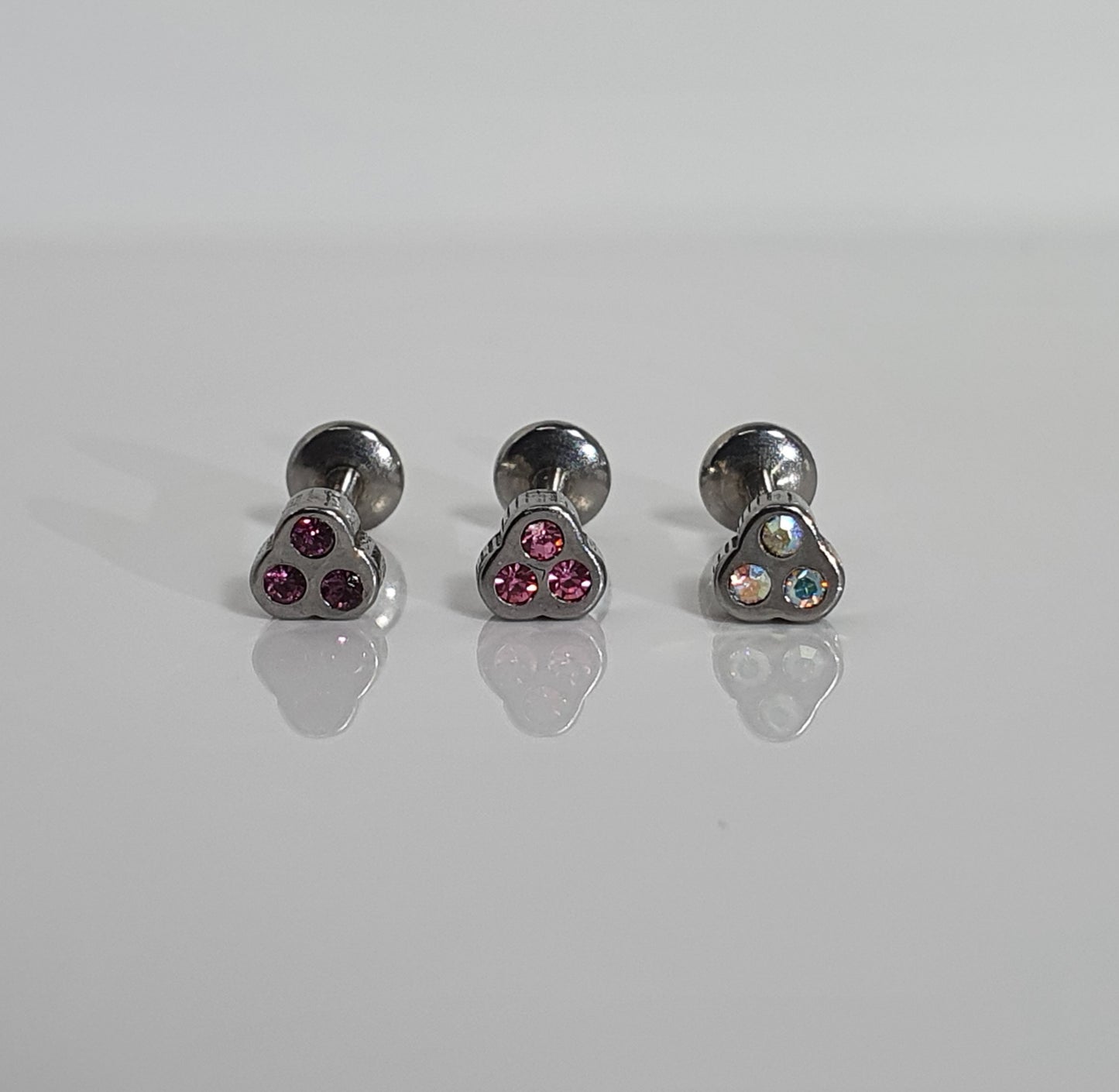 Jewelled Triangle Labret Stud 1.2mm(16g)