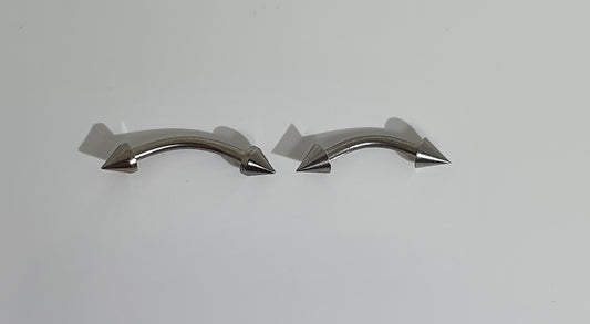 Titanium Curved Bar with Spikes