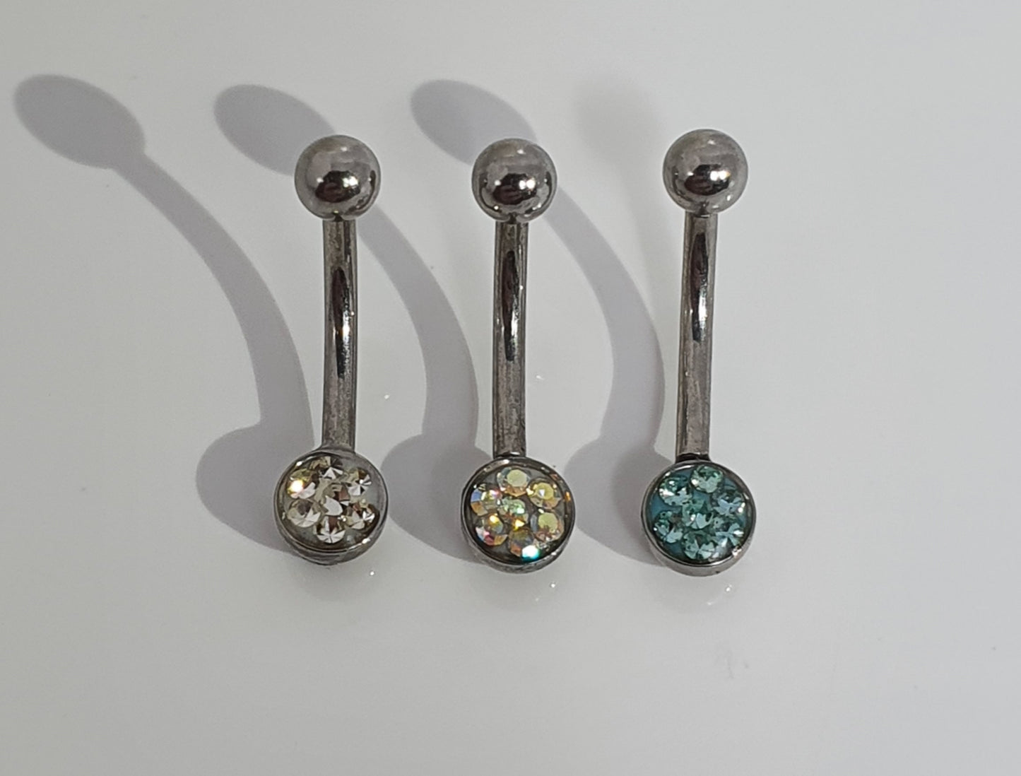 Coloured Gems Curved Barbell