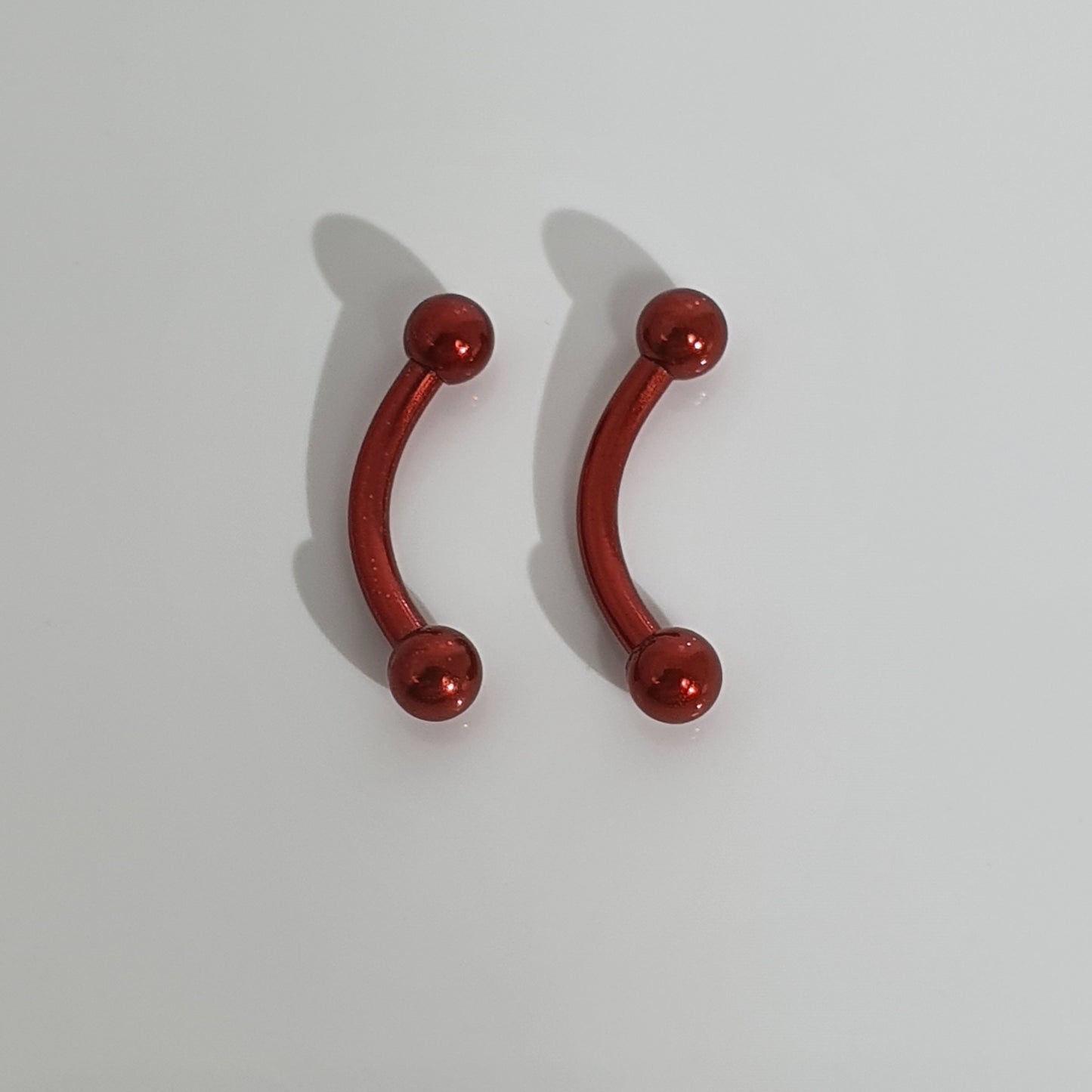 Red Epoxy Curved Barbell