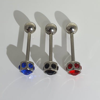 Multi-Jewelled Tongue Barbell