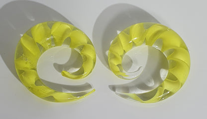 Coloured Marble Glass Ear Spiral