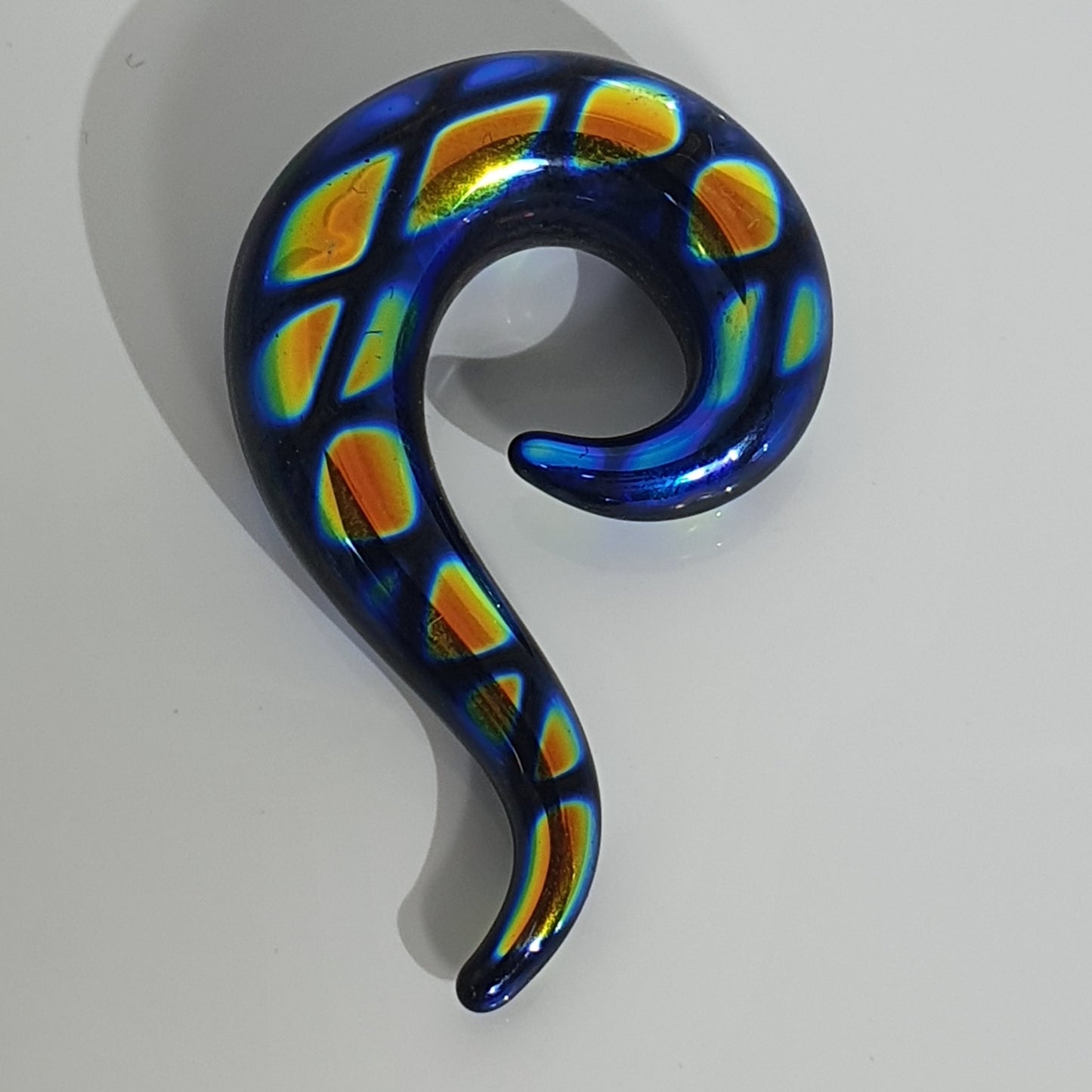 Multi-colour Snake Pattern Glass Ear Spiral