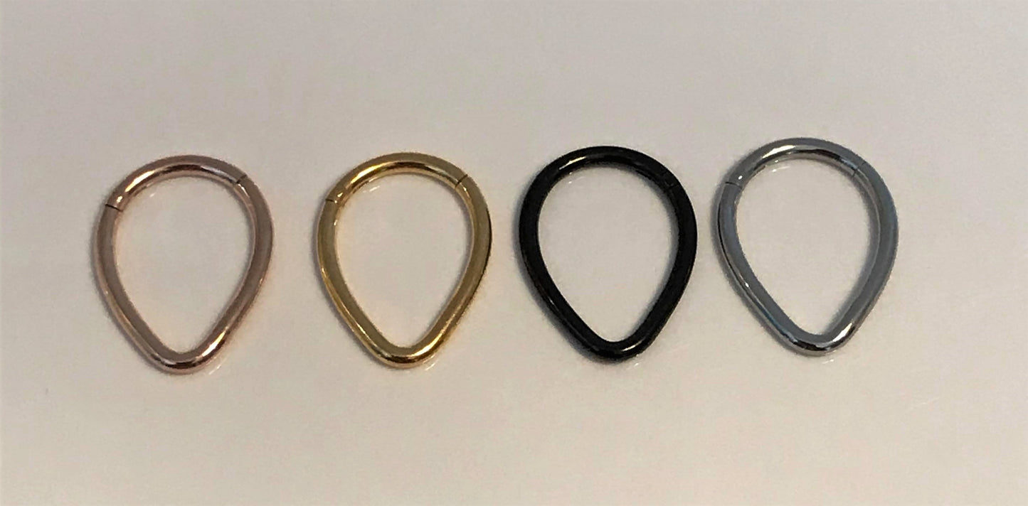 Hinged Segment Ring Teardrop 1.2mm(16g)