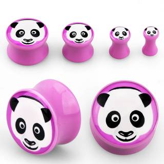 Pink Panda Plug - acrylic