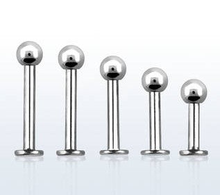 Surgical Steel Labret 1.6mm externally threaded