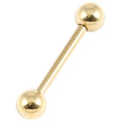 Gold Zircon Barbell