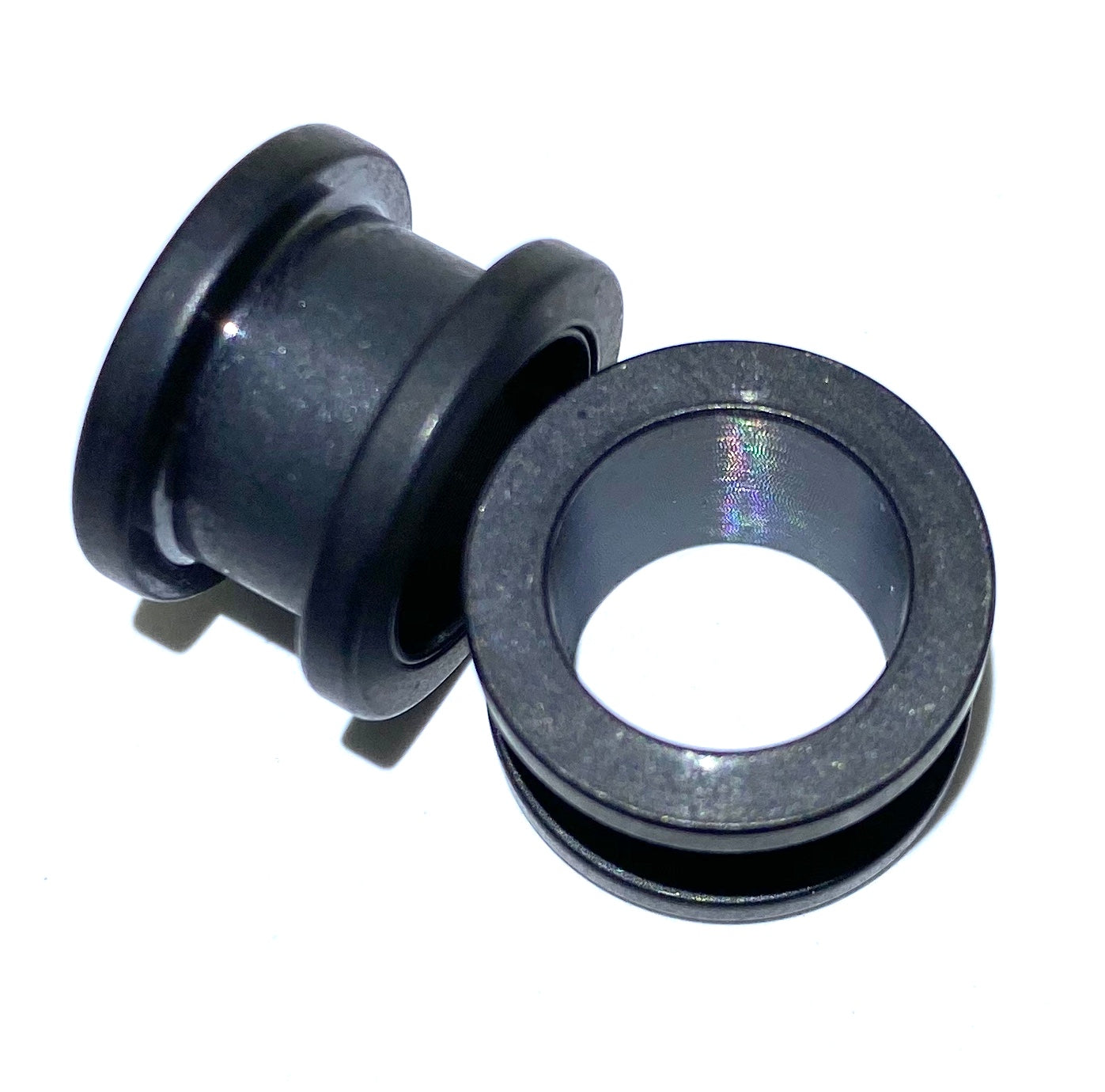 Matte Black PVD Flesh Tunnel (Threaded)