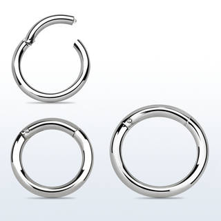 Hinged Segment Ring - 1.6mm(14g) Steel, Titanium, Black, Gold & Rose Gold